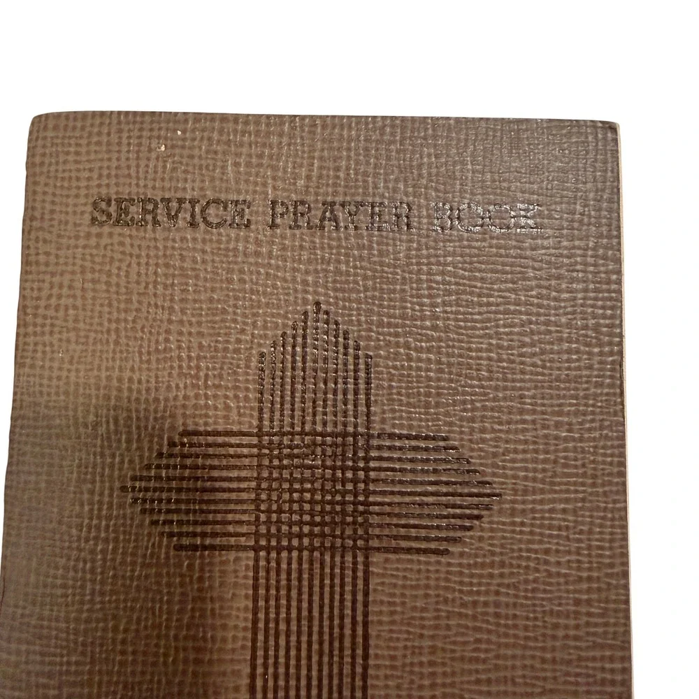 World War II Service Prayer‎ Book Christian Religious Brown 1940's Vintage